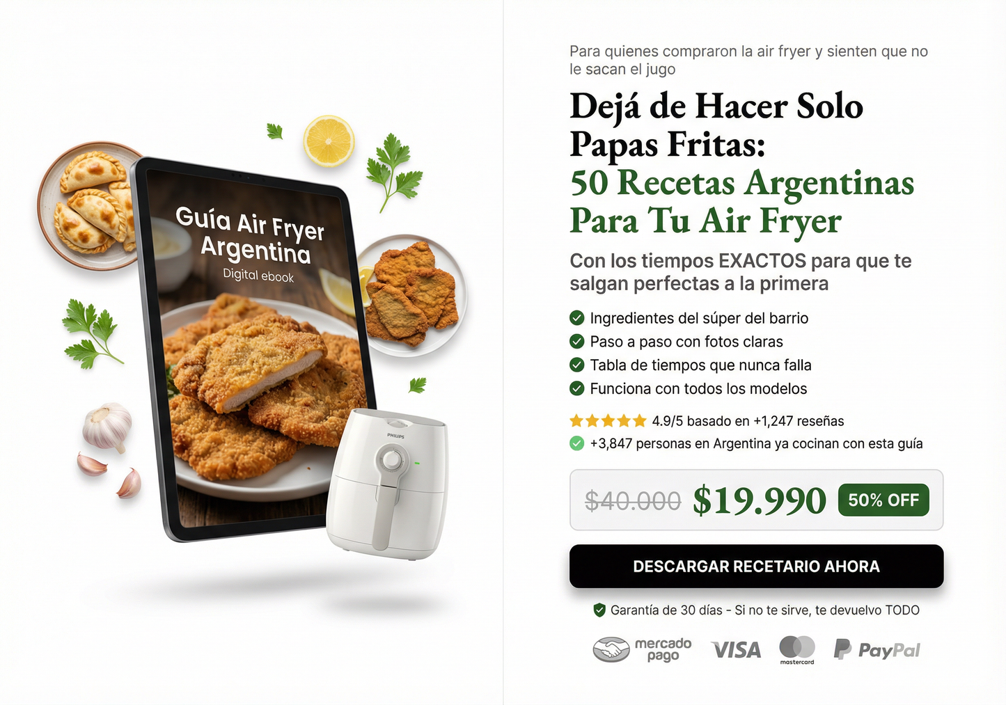 Cocinar en la AIR FRYER nunca fue tan facil!!!